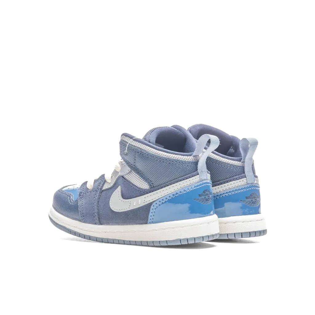 Air Jordan 1 Mid SE Craft (TD) - Obsidian/White/French Blue/Ashen Slate