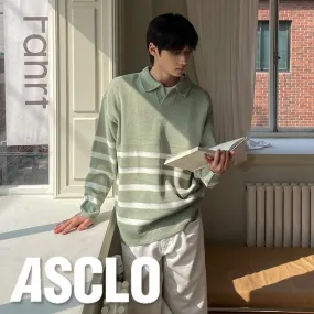 ASCLO  |Pullovers Stripes Unisex Street Style Long Sleeves Oversized