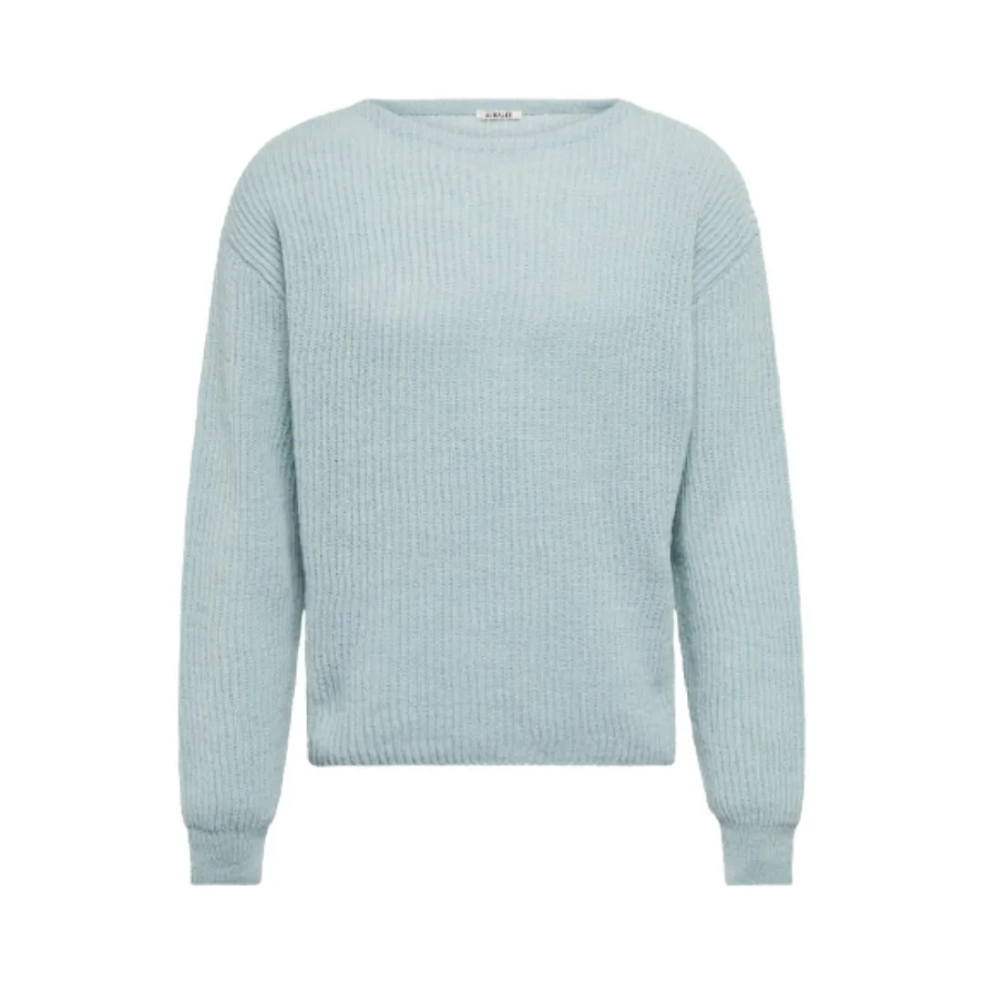 AURALEE  |Wool Long Sleeves Plain Sweaters