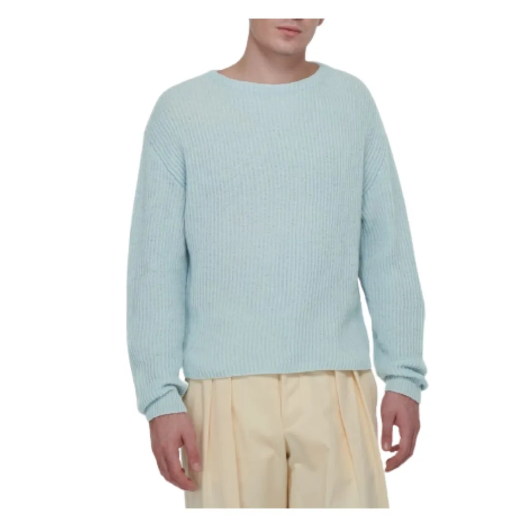 AURALEE  |Wool Long Sleeves Plain Sweaters