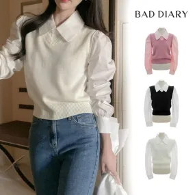 BADDIARY  |Casual Style Long Sleeves Plain Elegant Style