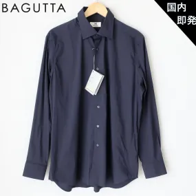 BAGUTTA  |Long Sleeves Plain Cotton Shirts