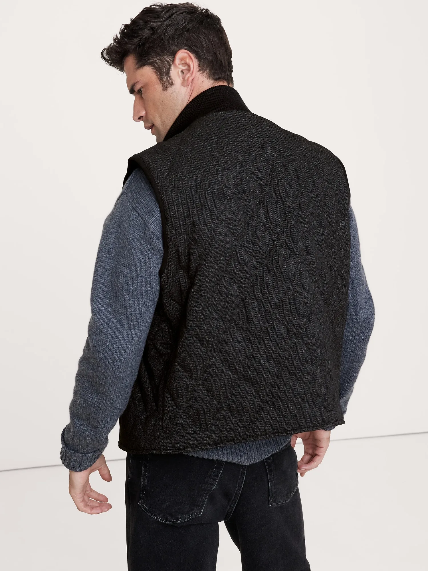 Banana Republic Herringbone Quilted Vest