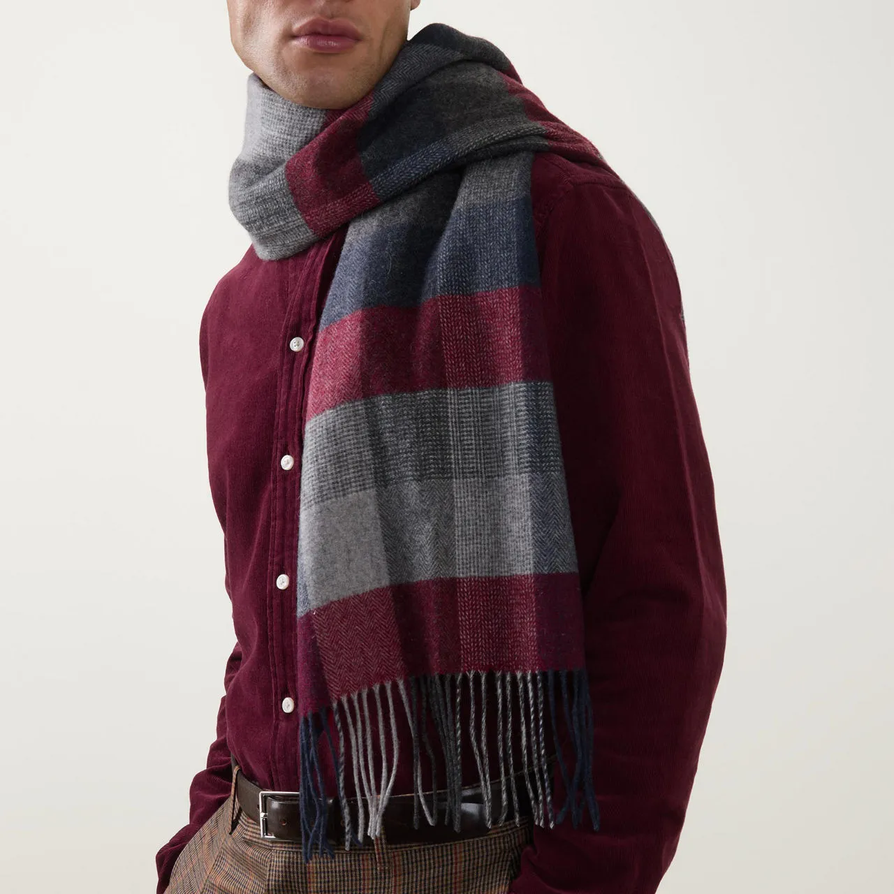 BARBOUR Tattersall Fringed Scarf - TN27