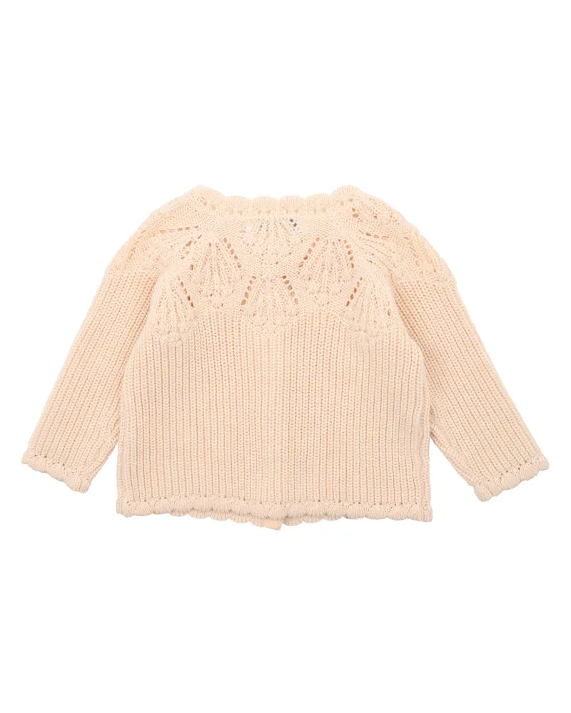 Bebe Double Cream Knitted Cardigan