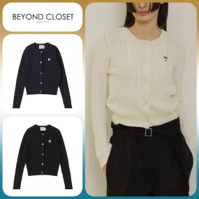 beyond closet  |Long Sleeves Cotton Cardigans