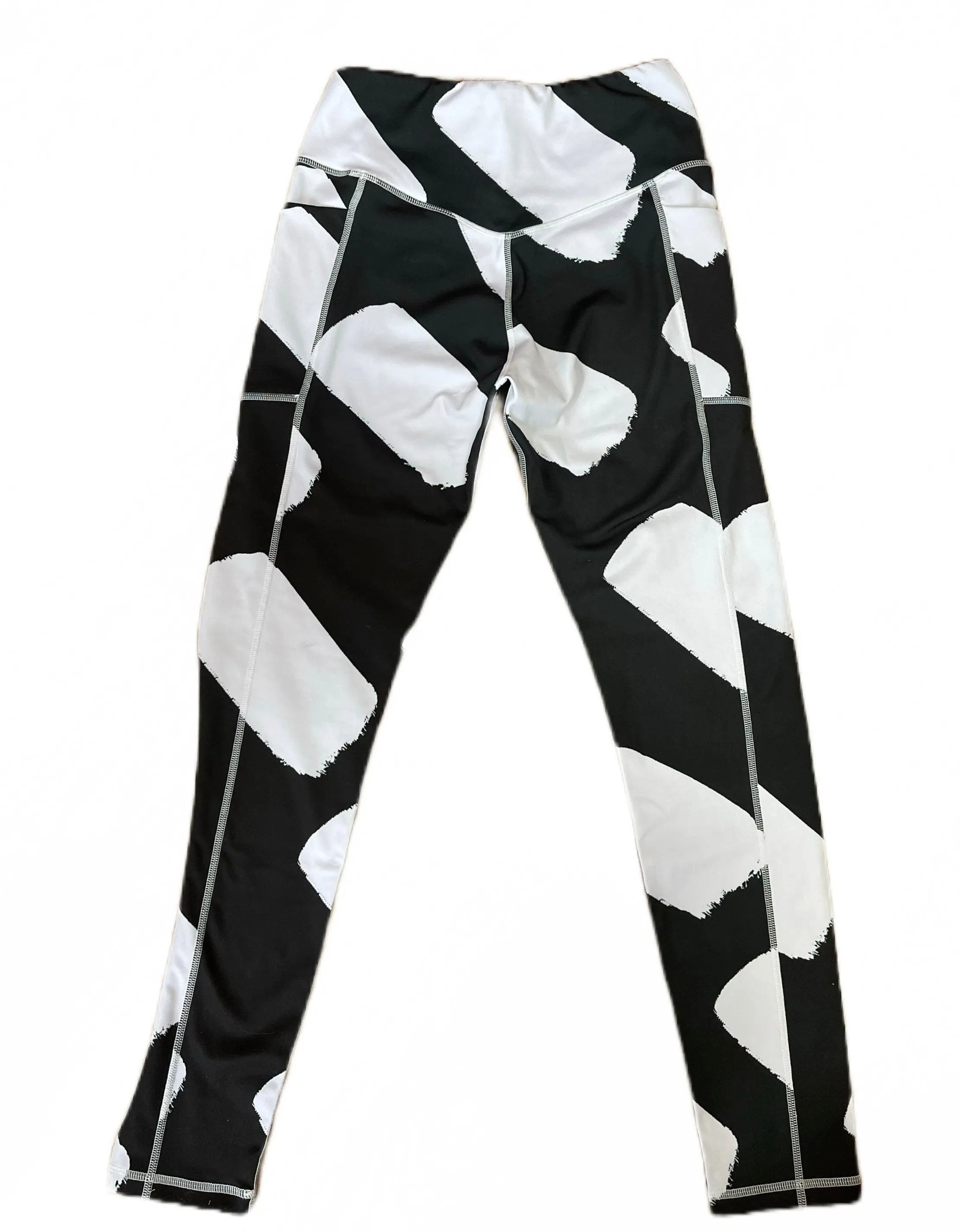 Black and white dash leggings