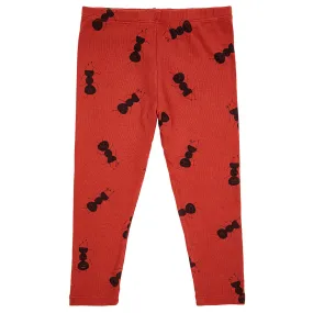 Bobo Choses Baby Ants All Over Leggings Burgundy Red