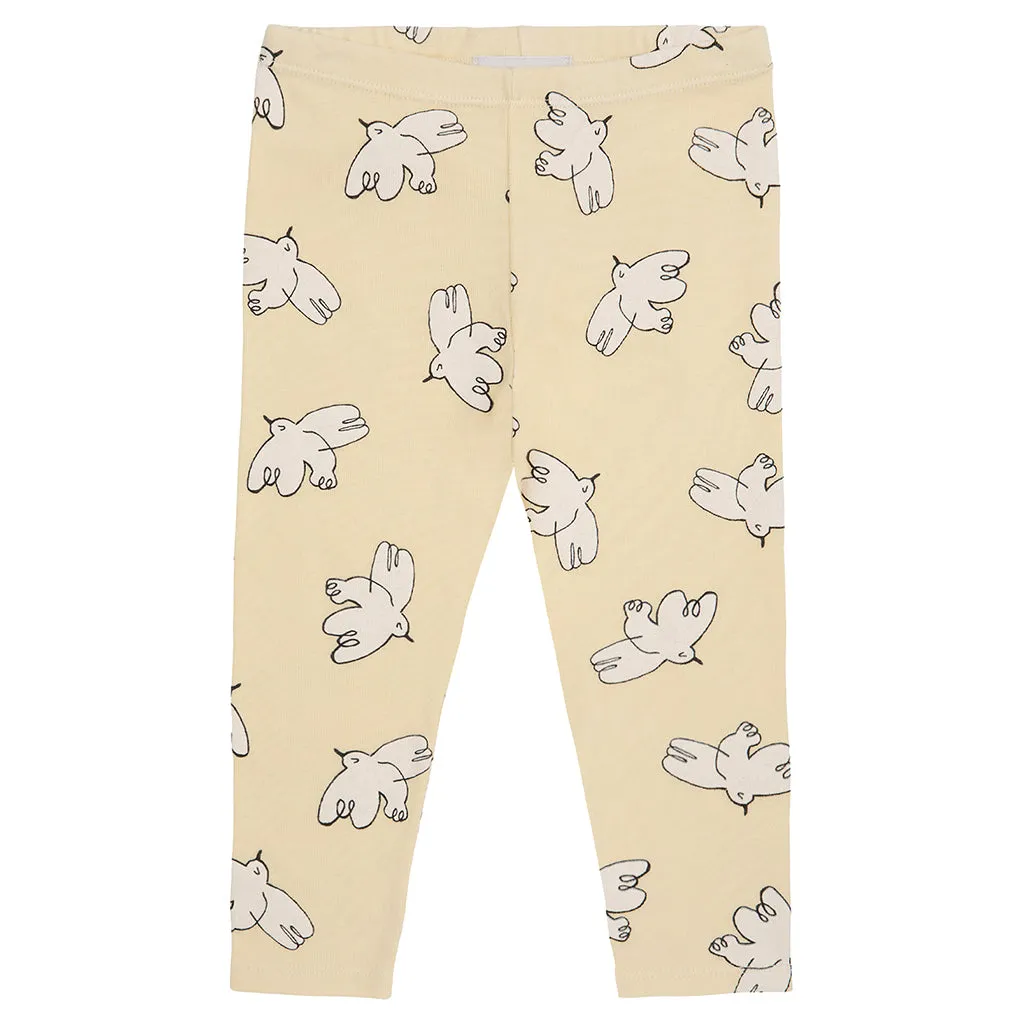 Bobo Choses Baby Freedom Bird All Over Leggings Yellow