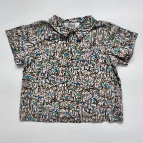 Bonpoint Rumble & Roar Liberty Print Short Sleeve Shirt: 3 Years