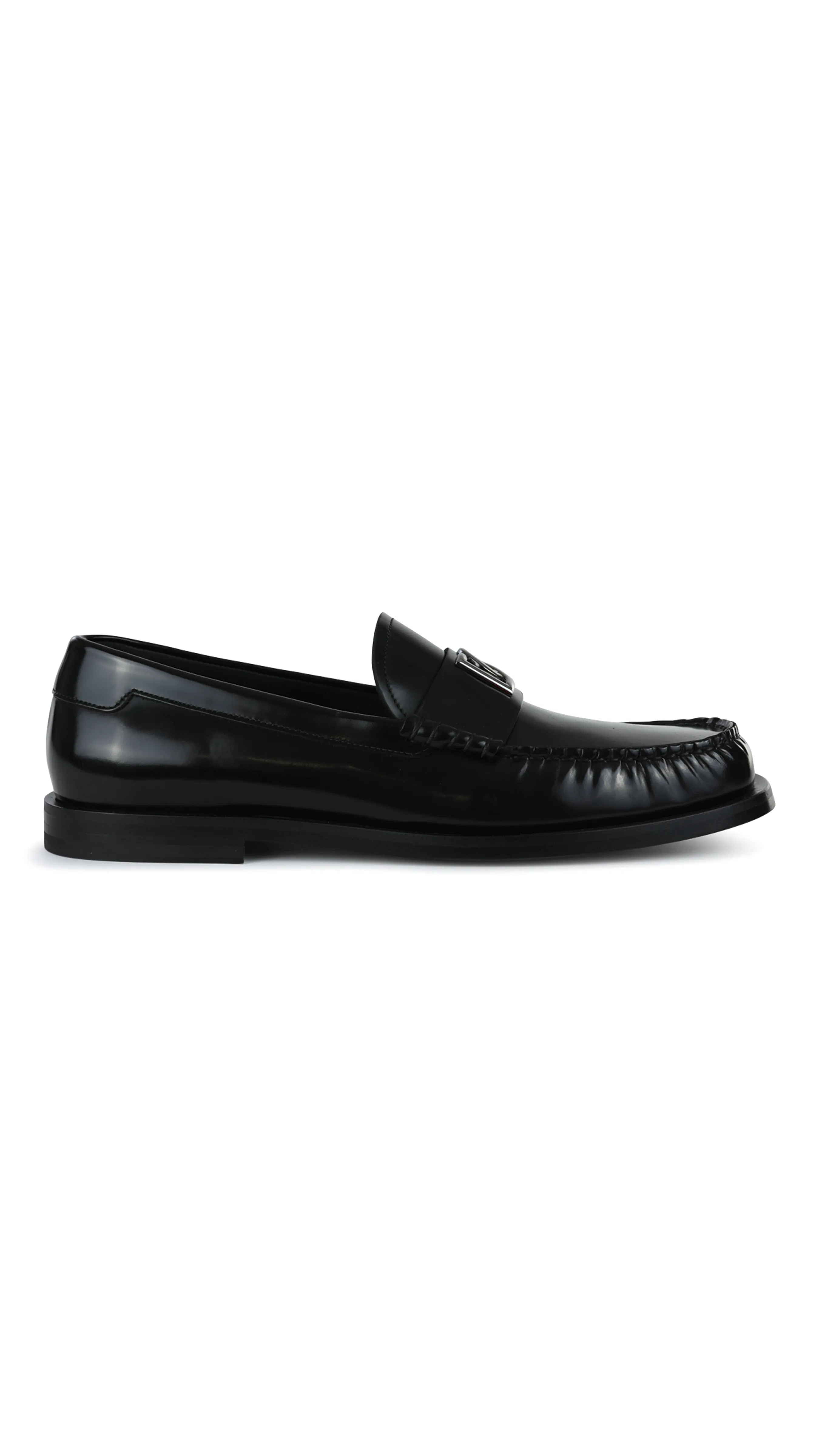 Brushed Calfskin Loafers - Black