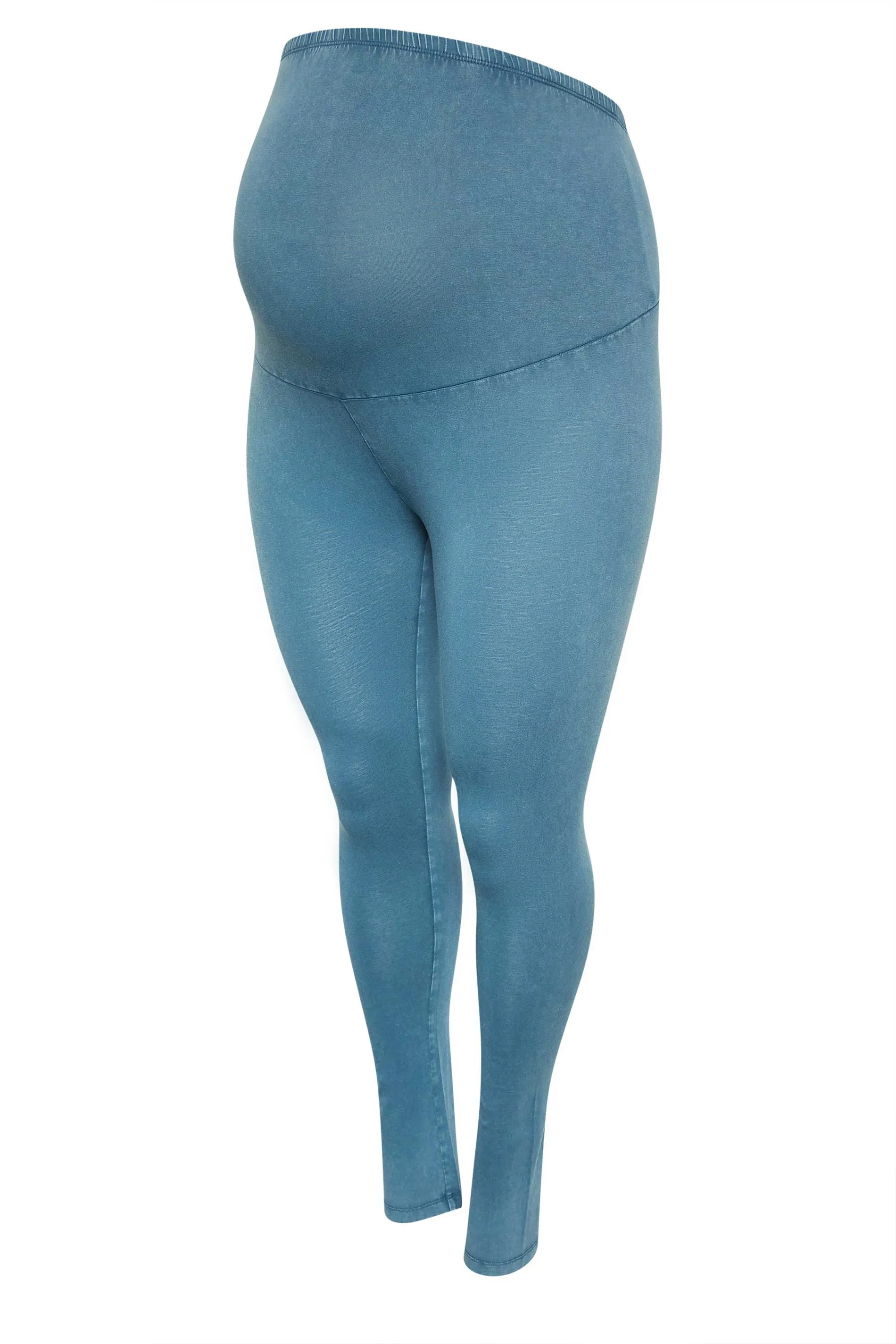 BUMP IT UP MATERNITY Curve Blue Acid Wash Leggings