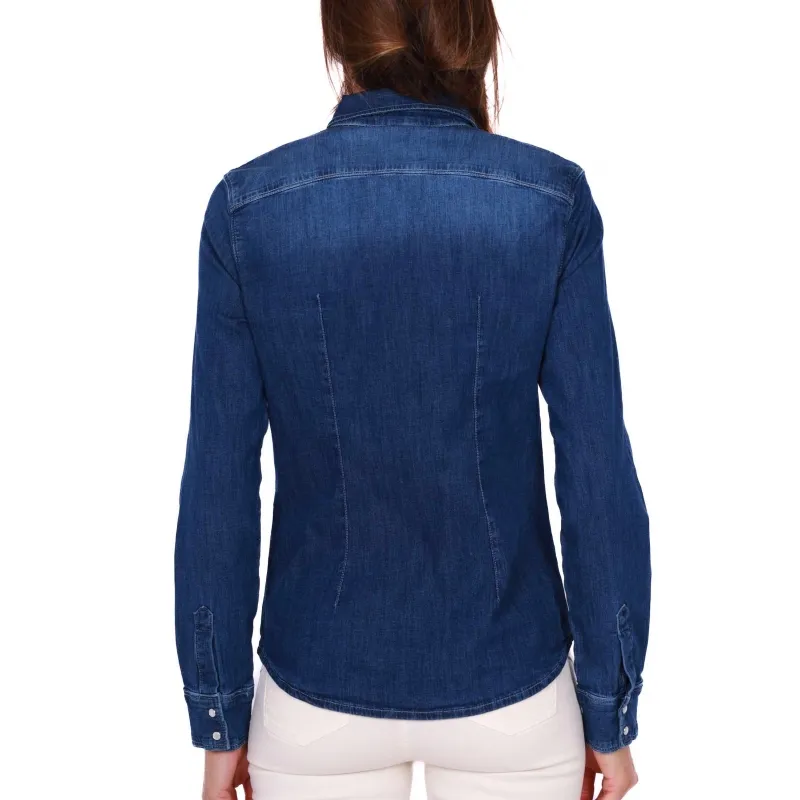 CAMICIA DONNA IN JEANS, BLU