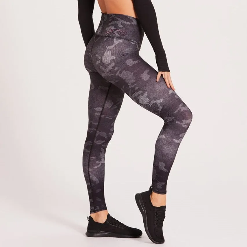 Camo Barefoot Leggings - Midnight