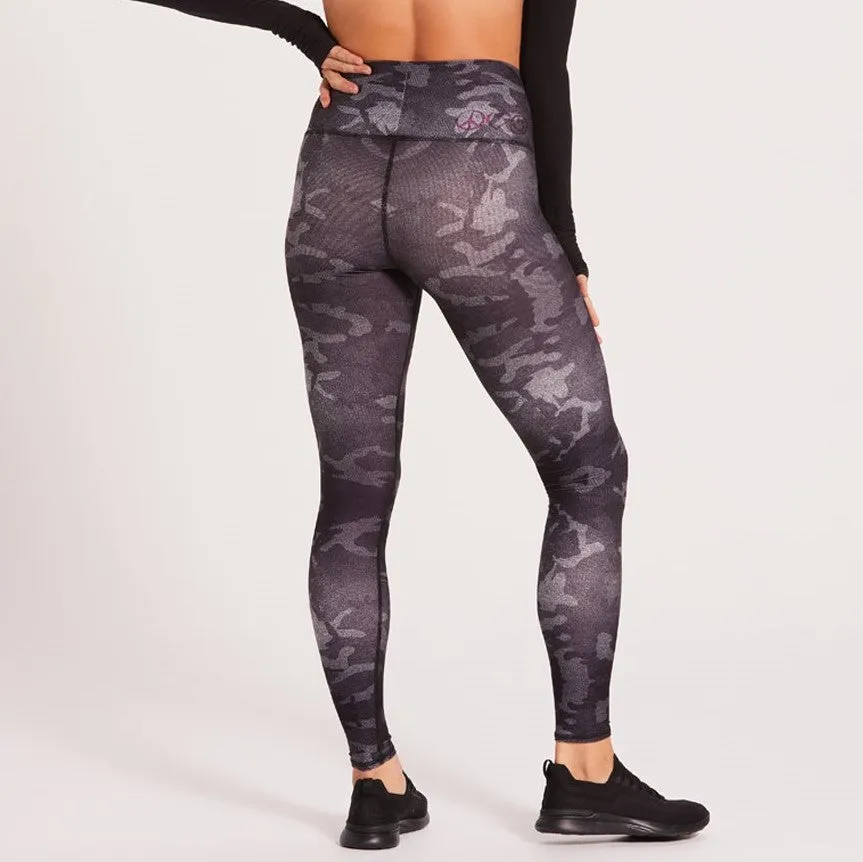 Camo Barefoot Leggings - Midnight