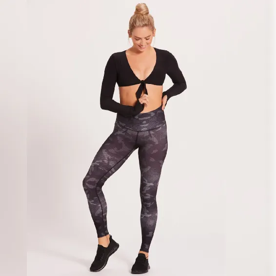 Camo Barefoot Leggings - Midnight