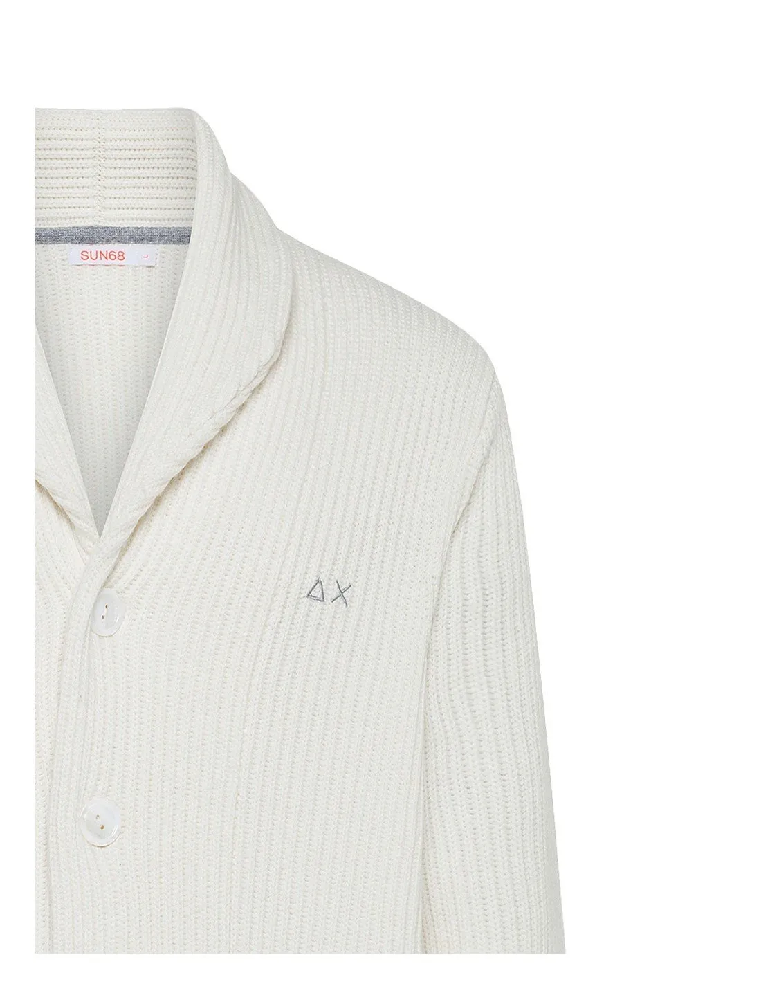 Cardigan Sun68 uomo K43147 bianco