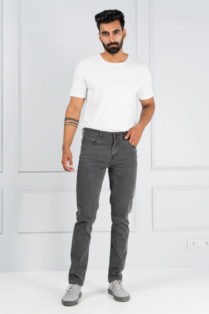 Charcoal Grey Power-Stretch Slim Fit Jeans