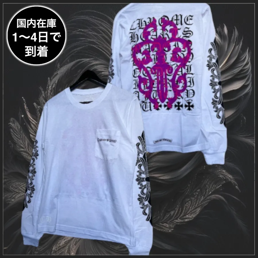 CHROME HEARTS  |Pullovers Street Style Long Sleeves Cotton