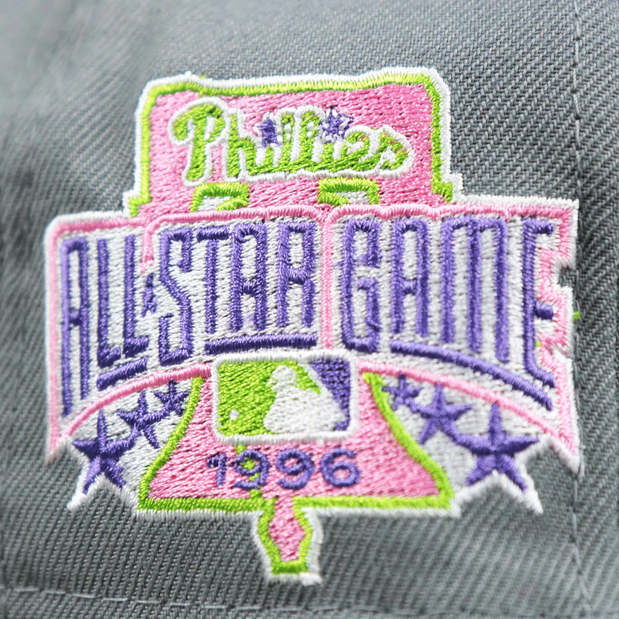 Cooperstown Philadelphia Phillies 1996 All Star Game Liberty Bell Side Patch Bel Air 5s Matching 59Fifty Fitted Cap