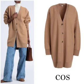 COS  |Wool Long Sleeves Plain Cardigans