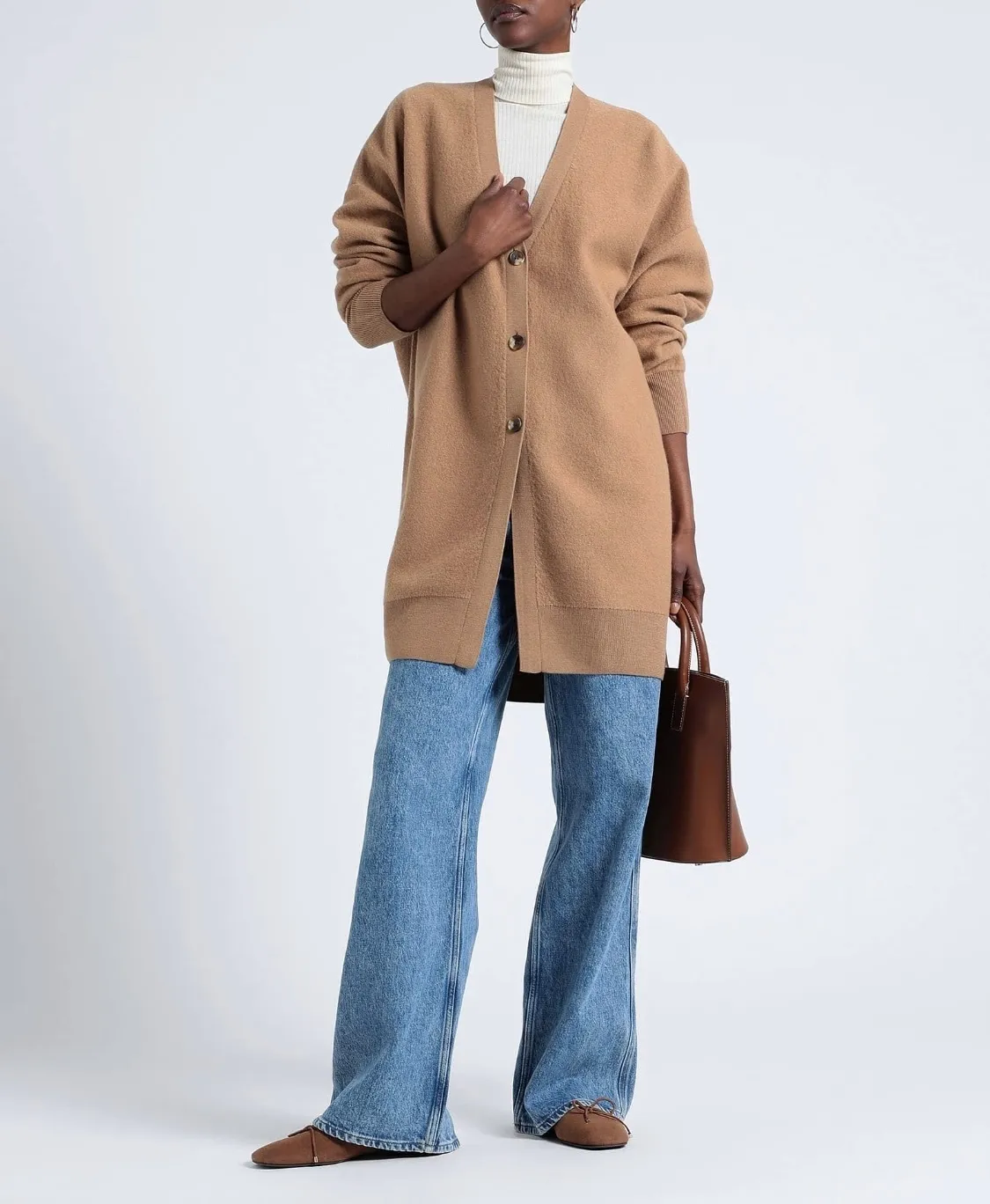 COS  |Wool Long Sleeves Plain Cardigans