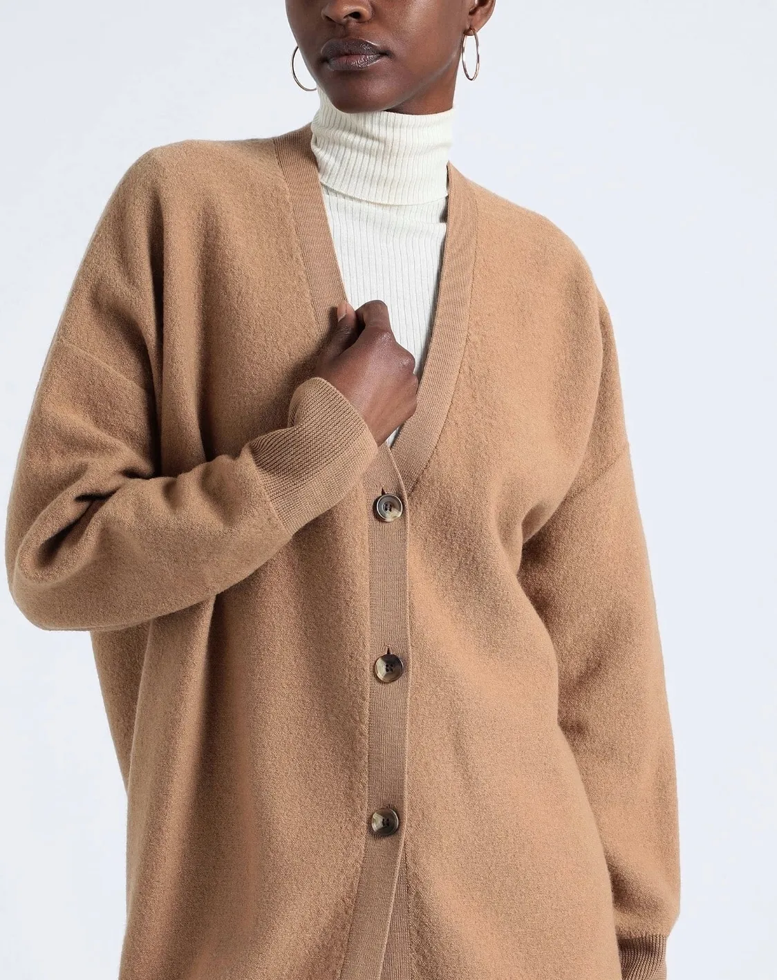 COS  |Wool Long Sleeves Plain Cardigans