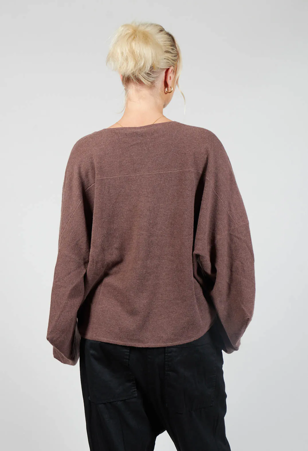 Cropped Cardigan in Rust Cloud