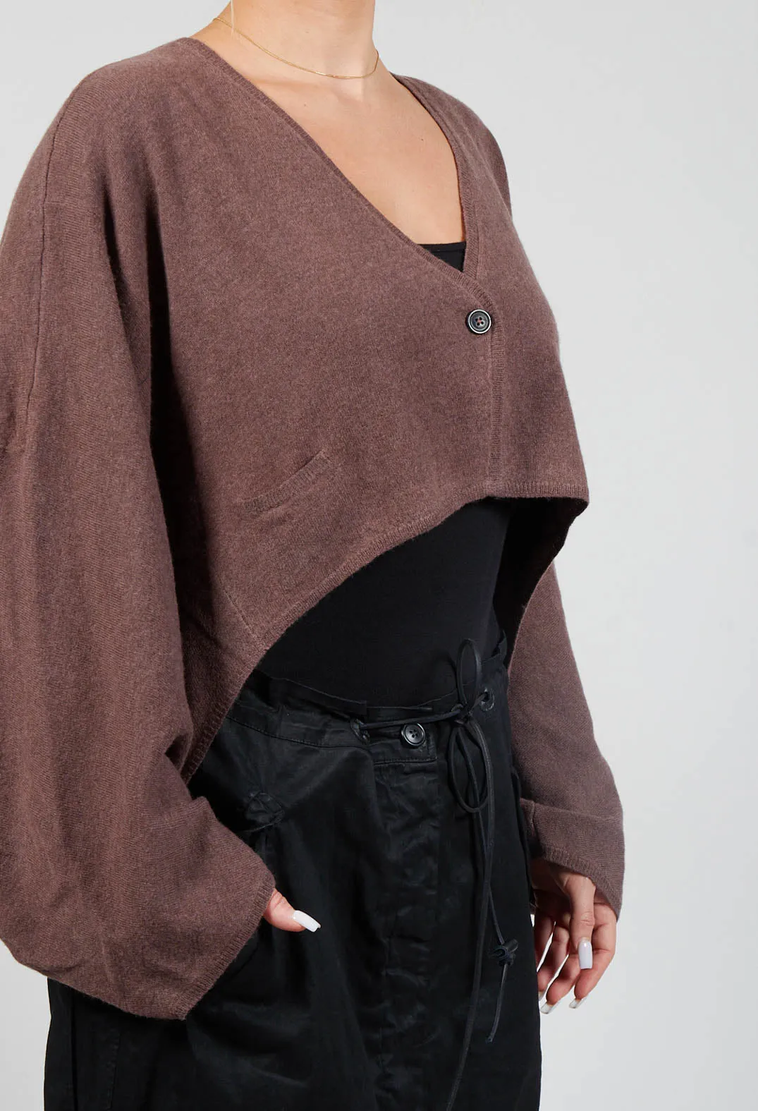 Cropped Cardigan in Rust Cloud