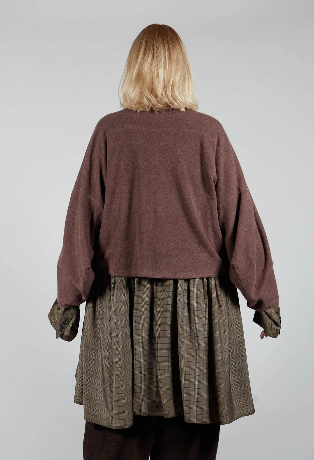 Cropped Cardigan in Rust Cloud