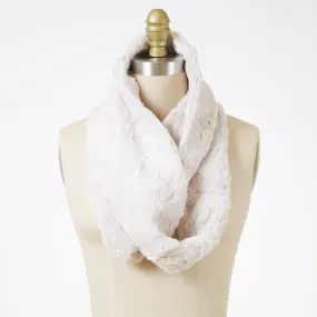 Cuddly in Sand Luxury Faux Fur Infinity Scarf