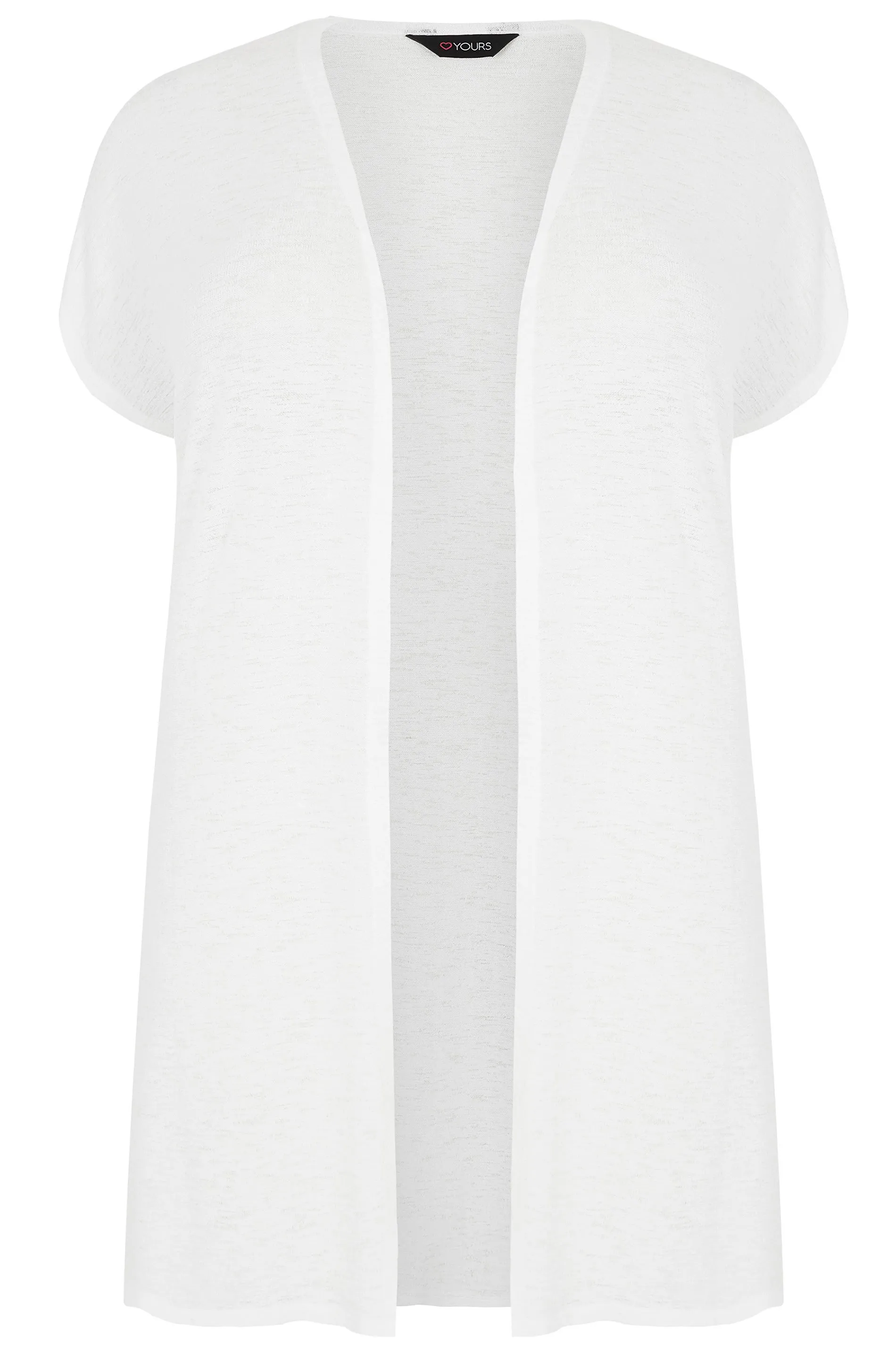 Curve White Short Sleeve Cardigan