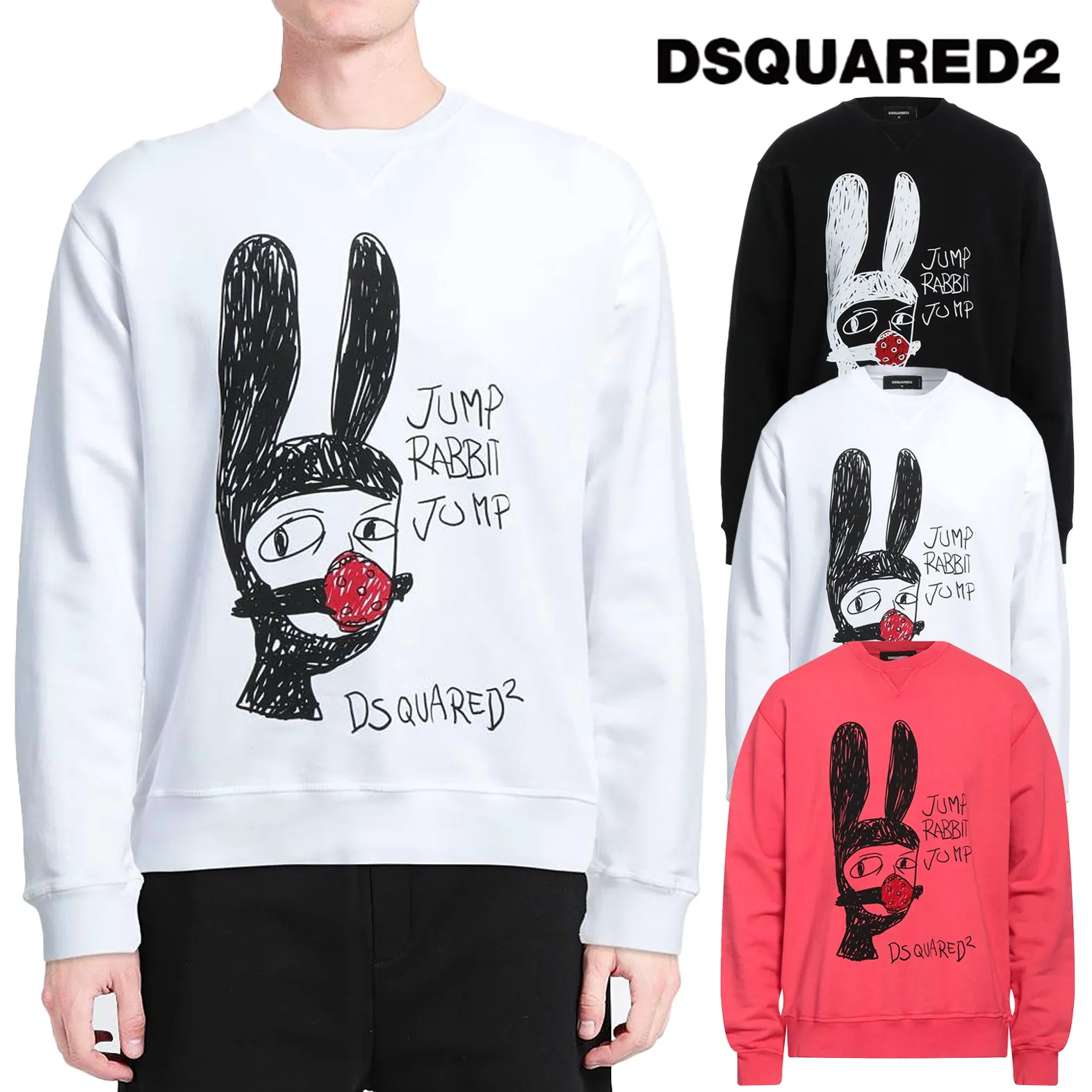 D SQUARED2  |Pullovers Unisex Street Style Long Sleeves Plain Logo Luxury