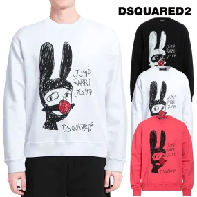 D SQUARED2  |Pullovers Unisex Street Style Long Sleeves Plain Logo Luxury