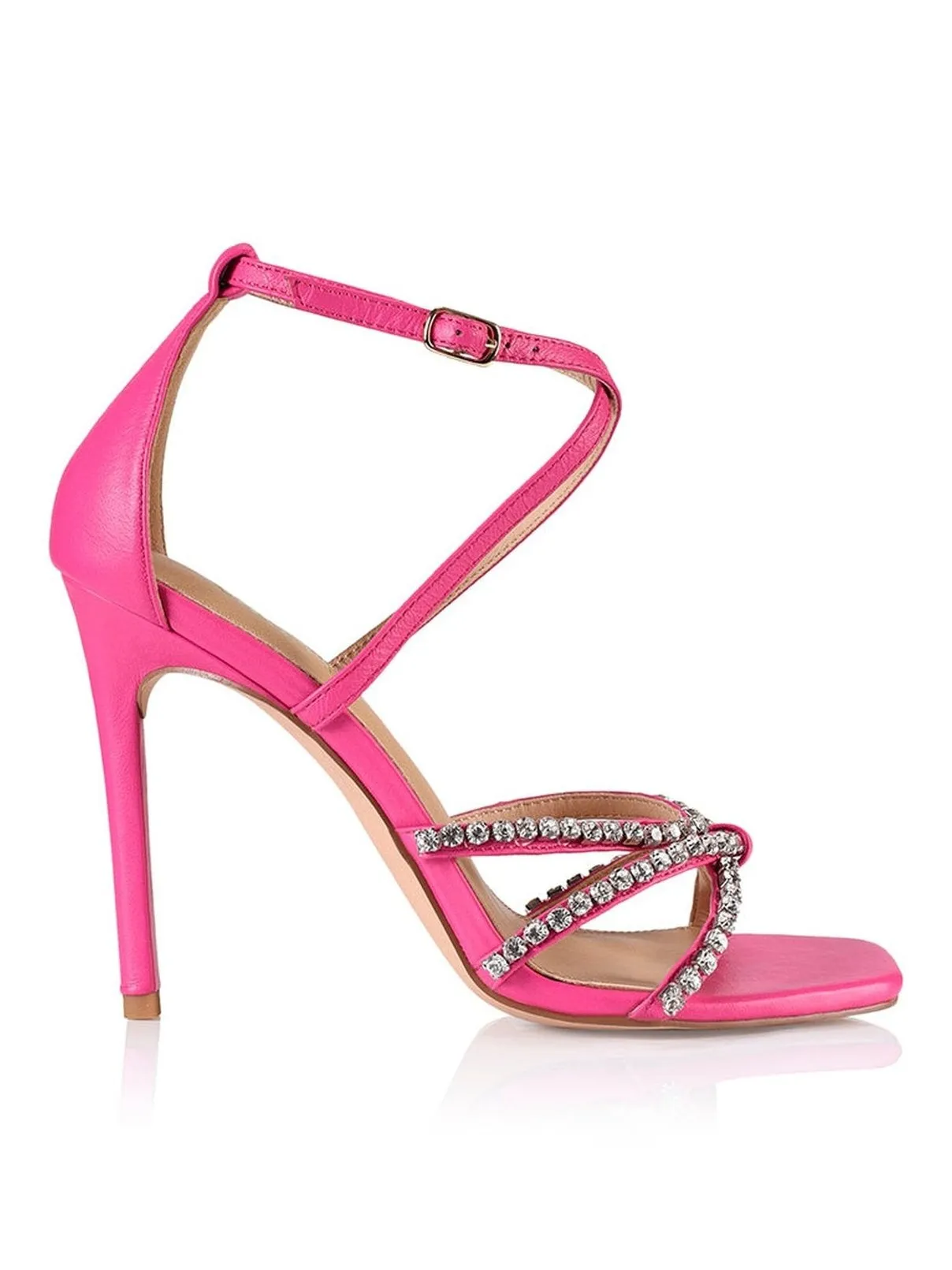 Dannie Stiletto Heels - Hot Pink Leather