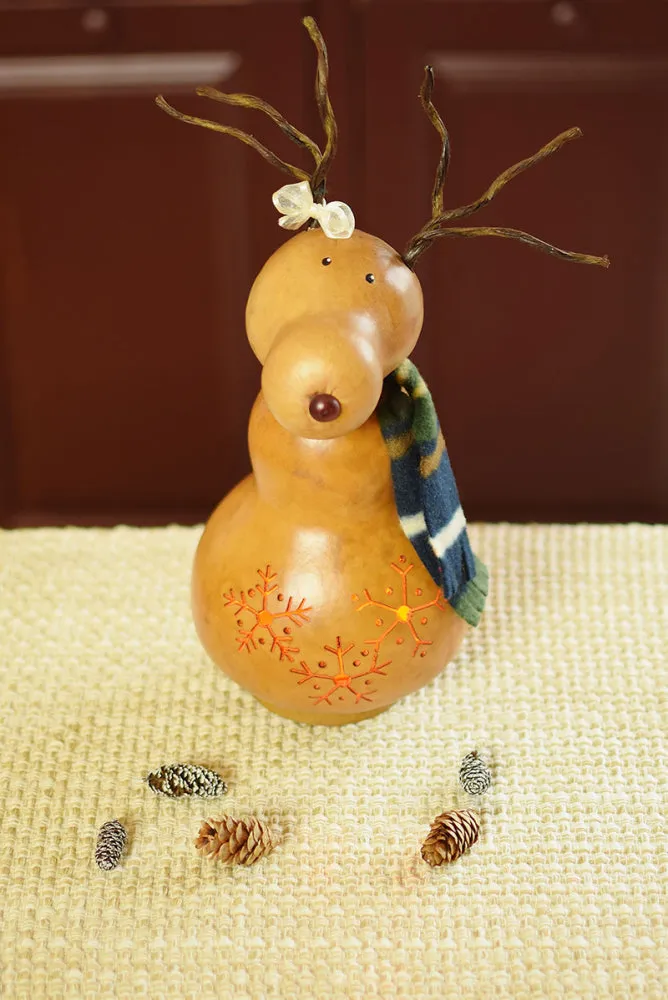 Dash the Reindeer Gourd and Pierce the Polar Bear Gourd - Available in Multiple Sizes