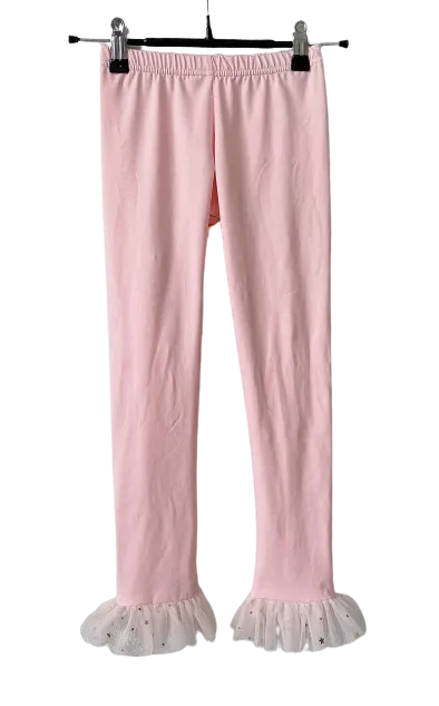 DOLLY COTTON LEGGINGS WITH STARS & MOON   TULLE ballet pink