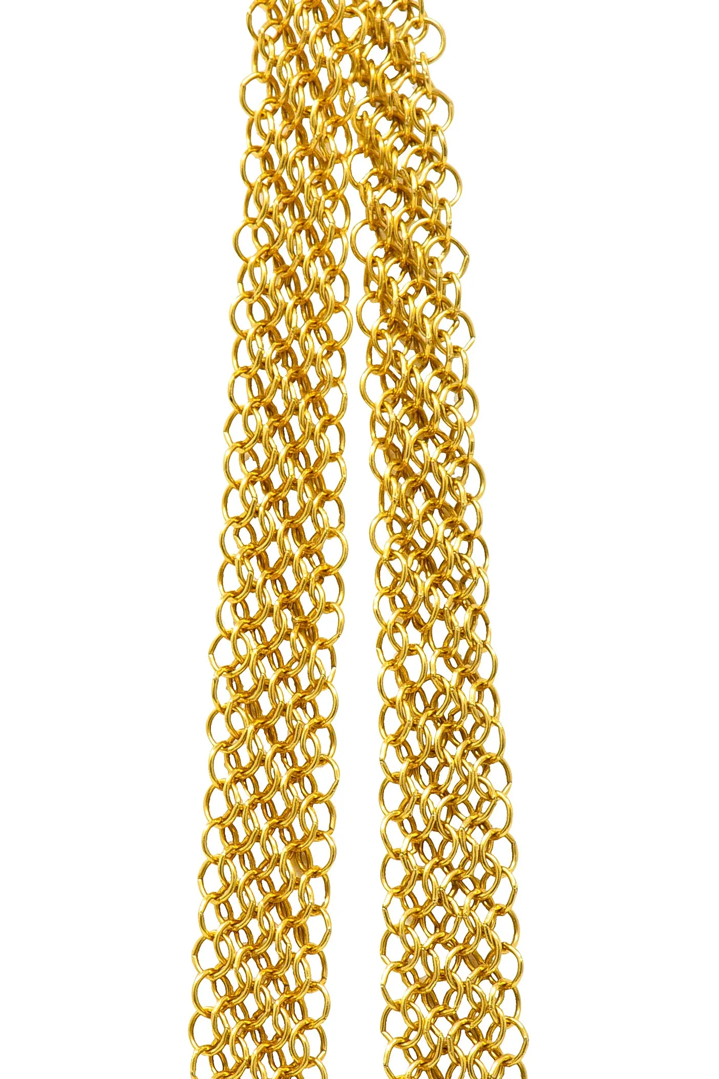 Elsa Peretti Tiffany & Co. 18 Karat Gold Mesh Scarf Chain Necklace