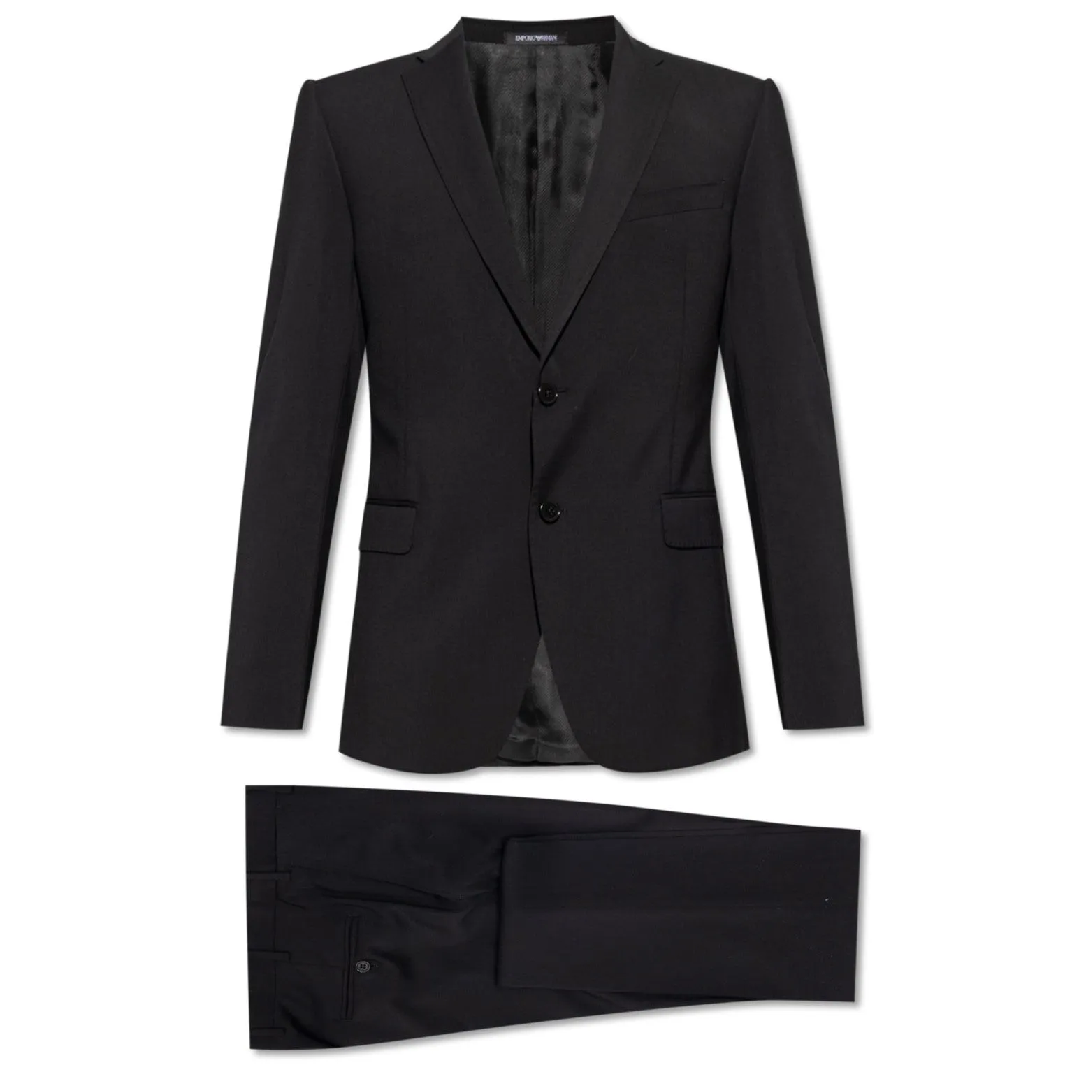 Emporio Armani 2pce Plain Black Suit