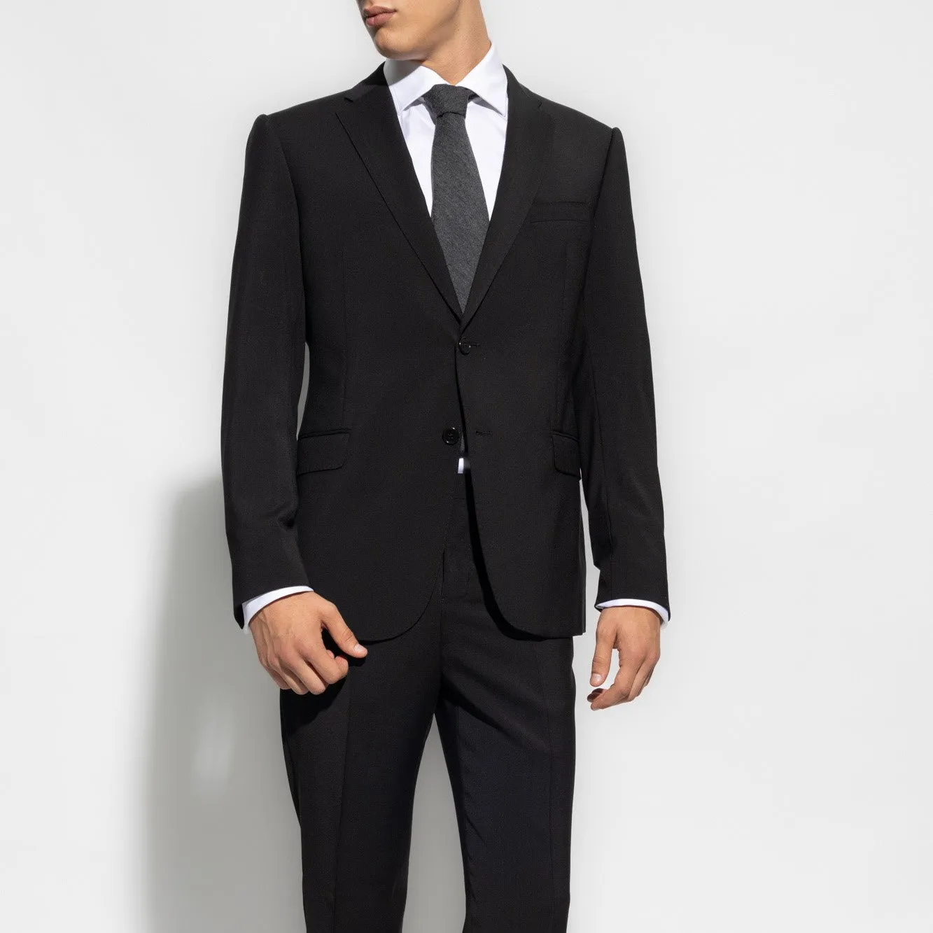 Emporio Armani 2pce Plain Black Suit