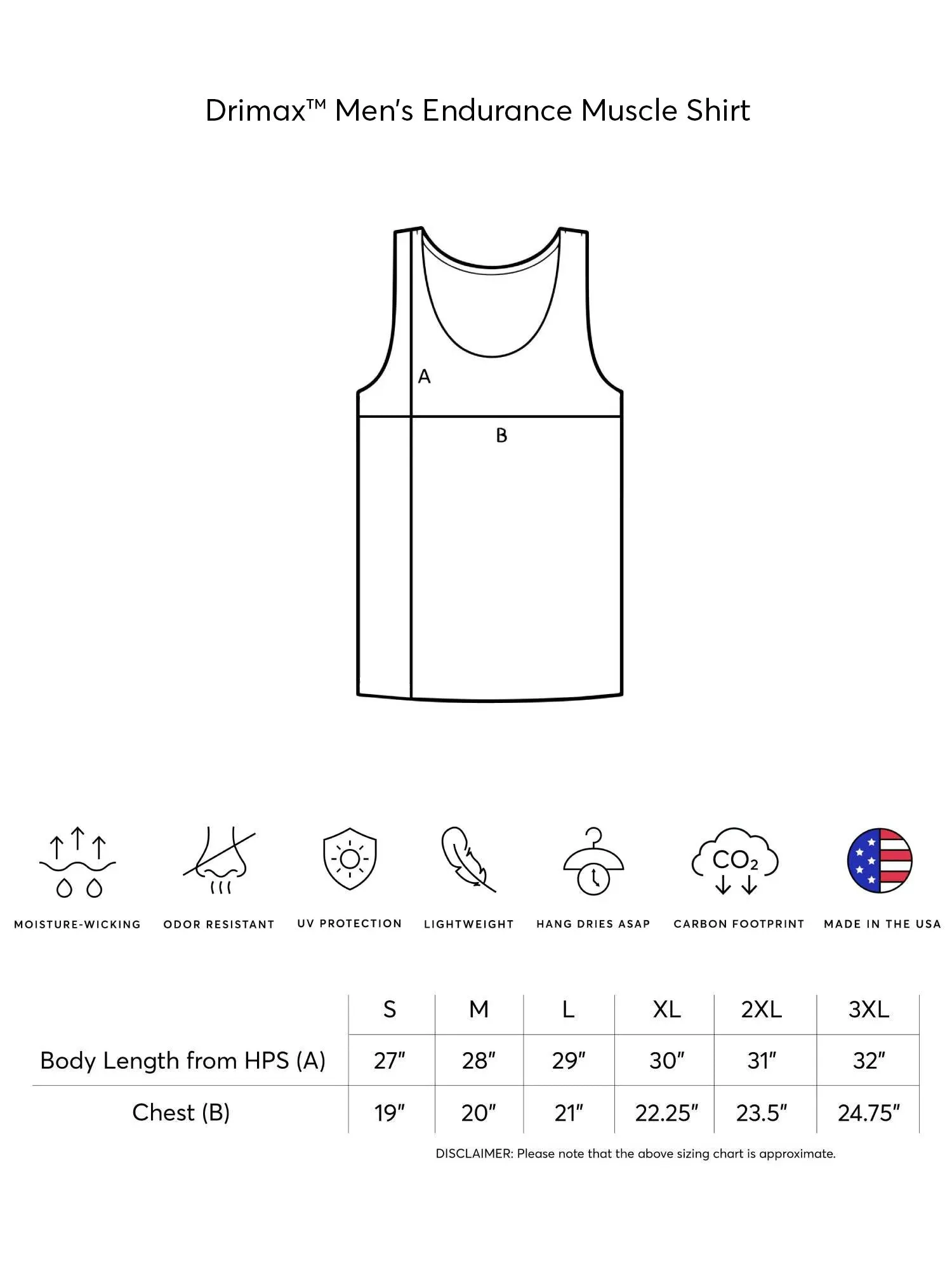 Expert Brand DriMax Men's Activewear Endurance Tank