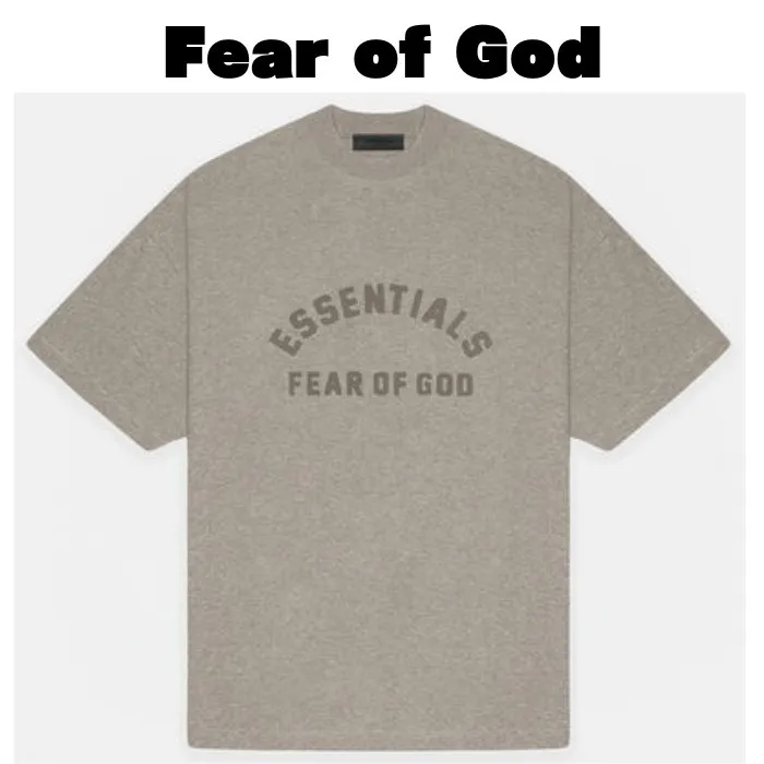 FEAR OF GOD  |Crew Neck Pullovers Unisex Street Style Short Sleeves Logo