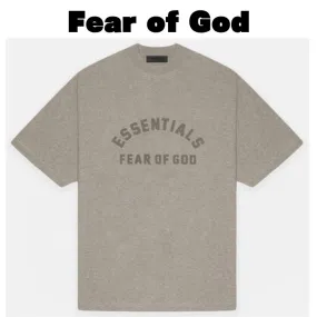 FEAR OF GOD  |Crew Neck Pullovers Unisex Street Style Short Sleeves Logo