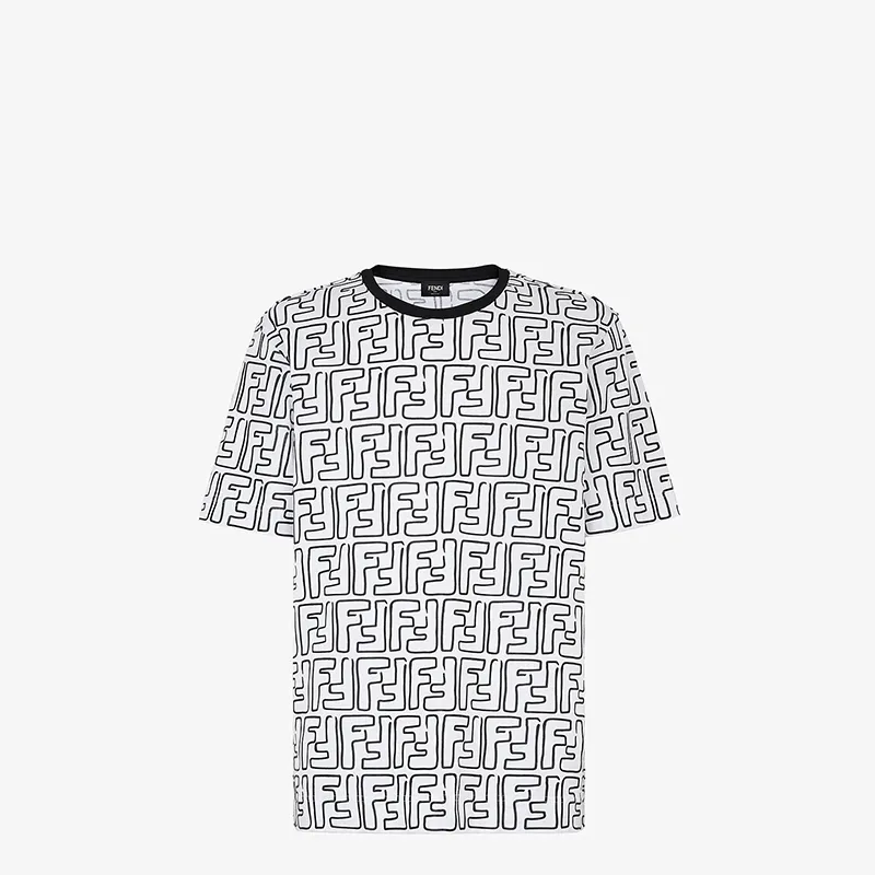 FENDI  |Pullovers Street Style U-Neck Cotton Short Sleeves Logo