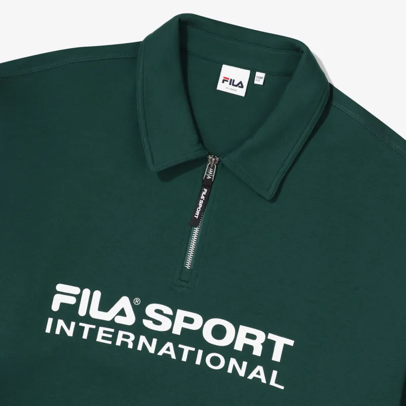 FILA  |Unisex Street Style Long Sleeves Plain Cotton Logo