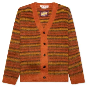 Fuzzy Wuzzy Mohair Cardigan - Lobster