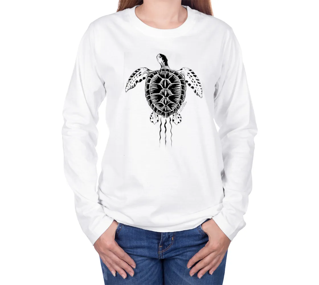 Green Turtle Long Sleeves Uni-shirt