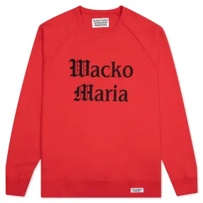 Heavy Weight Crewneck Sweatshirt Type-2 - Red