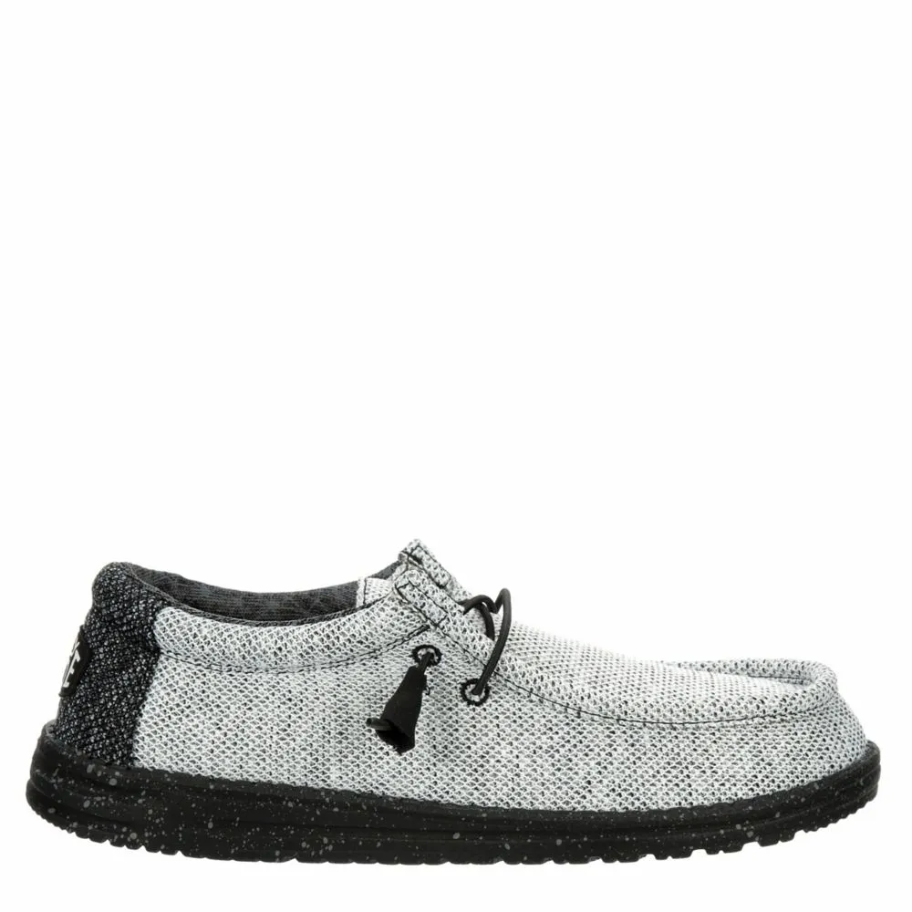 HEYDUDE  MENS WALLY KNIT SLIP ON SNEAKER