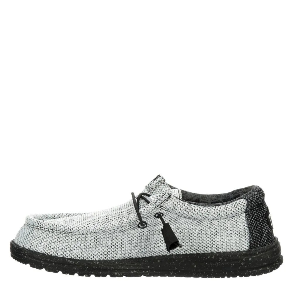 HEYDUDE  MENS WALLY KNIT SLIP ON SNEAKER